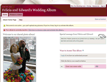 Tablet Screenshot of feliciaandedward.theweddinglens.com