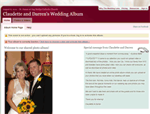 Tablet Screenshot of claudetteanddarren.theweddinglens.com